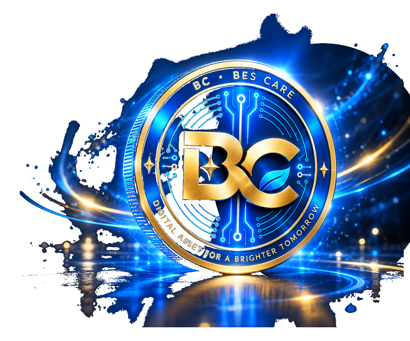 BC official blue and gold coin detail
